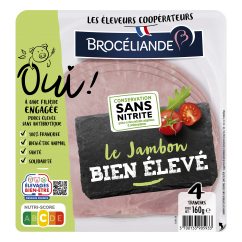 Le Jambon bien élevé sans couenne 4 tranches Le Jambon bien élevé sans couenne 4 tranches