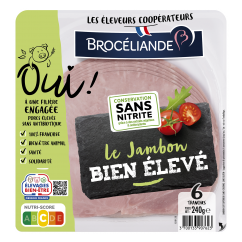 Le Jambon bien élevé sans couenne 6 tranches Le Jambon bien élevé sans couenne 6 tranches